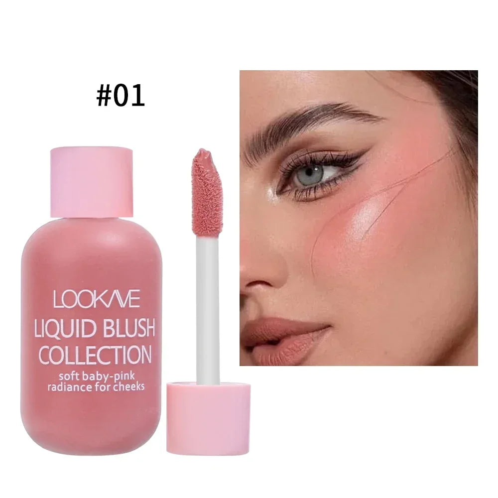 Moisturizing Liquid Blush Cream Waterproof Lasting Multi-Use Shadow Lips Cheek Blusher Pink Red Orange Blush Makeup Cosmetics