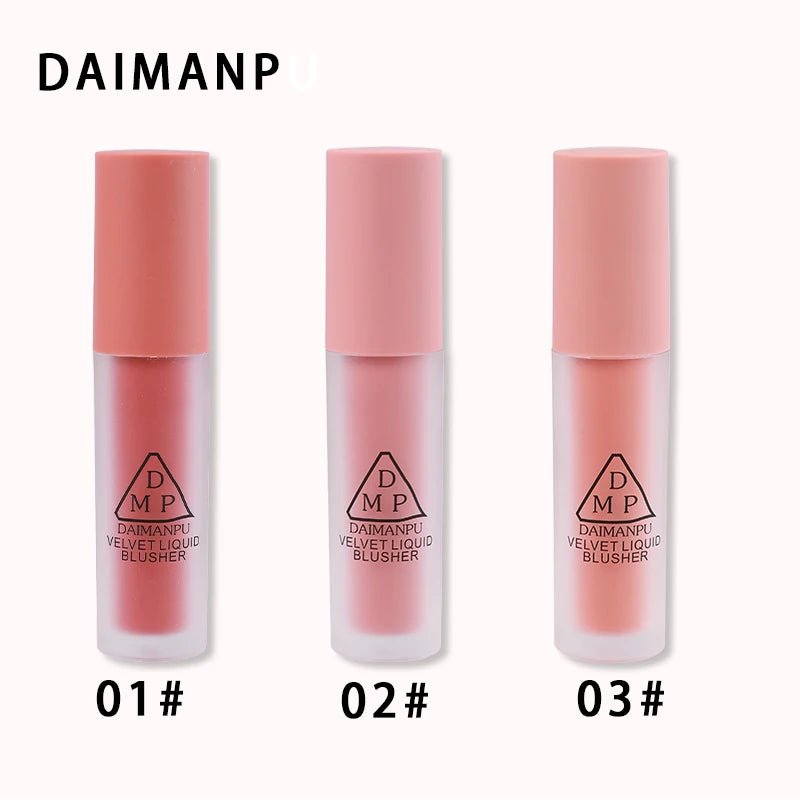 Pink Liquid Powder Blusher Creates Healthy Ruddy Complexion Waterproof Moisturizing Hard To Take Off Makeup Facial Cosmetics