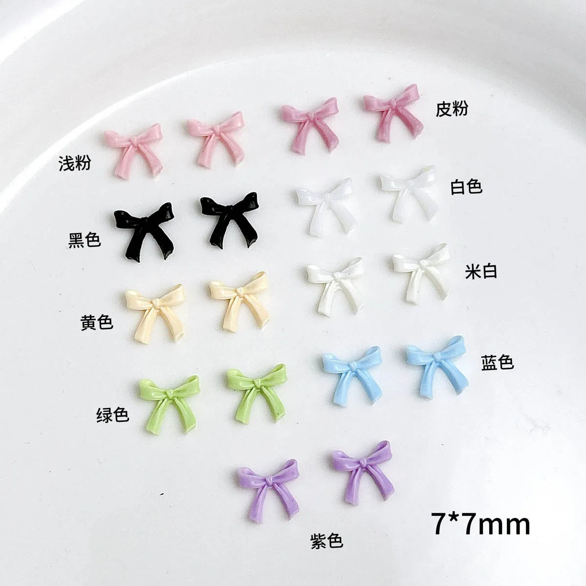 8Styies Bows Design Nail Art Aaccessories Mixed Colors Bow Macaron Cartoon 3D Ribbon Bow tie Resin Nail Charms DIY Manicure Tool