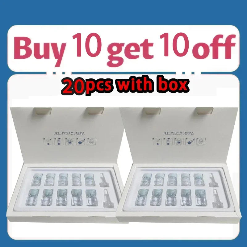 Korea Facial Hydrolyzed Silk Protein Collagen Thread Ball Serum Moisturiz Hydration Lifting Firm Fine lines Essence SkinCare