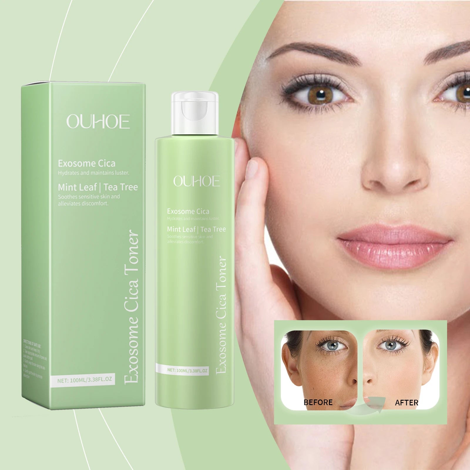 Centella Asiatica Facial Toner Daily Hydrating & Soothing Skin Care, Moisture Lock Repair Water for Sensitive Skin Facial Esse