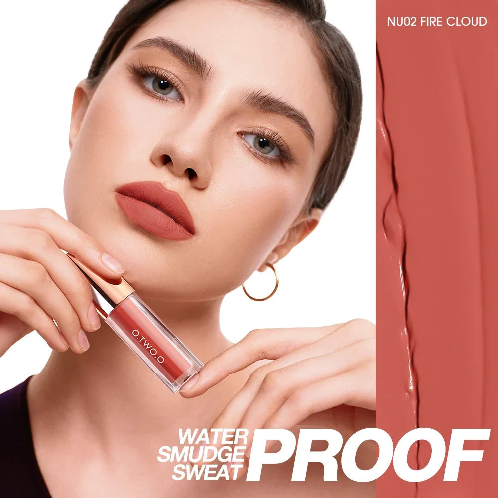 Velvet Matte Lipstick Ultra Pigmented Long Lasting Waterproof Lip Gloss Smudge Proof Non Sticky Hydrating Lip Stain