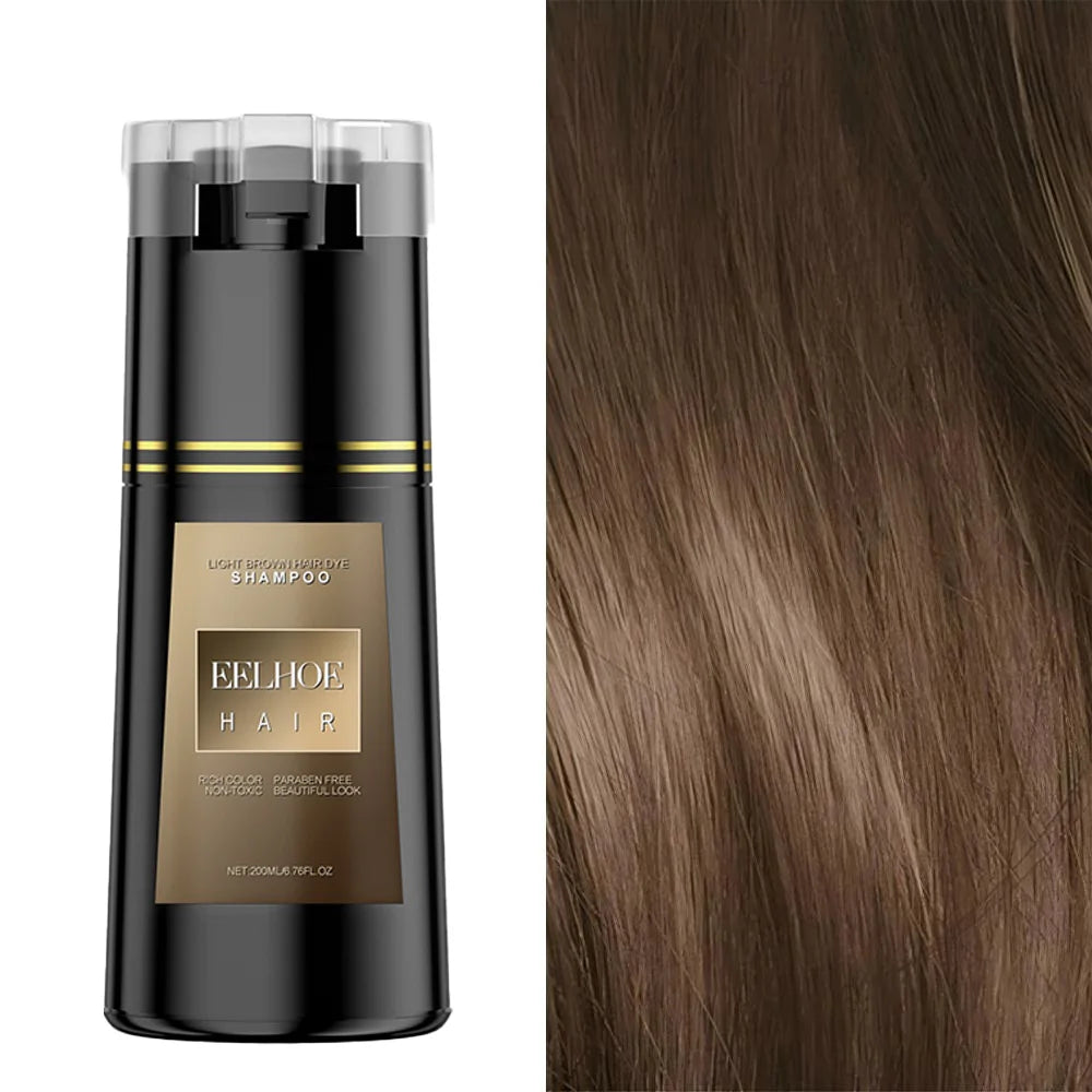 EELHOE Hair Dye Shampoo Nova Hair Instant Dye Shampoo Men Women Quick Easy Safe Hair Color Gray Hair Coverage Nourish Scalp