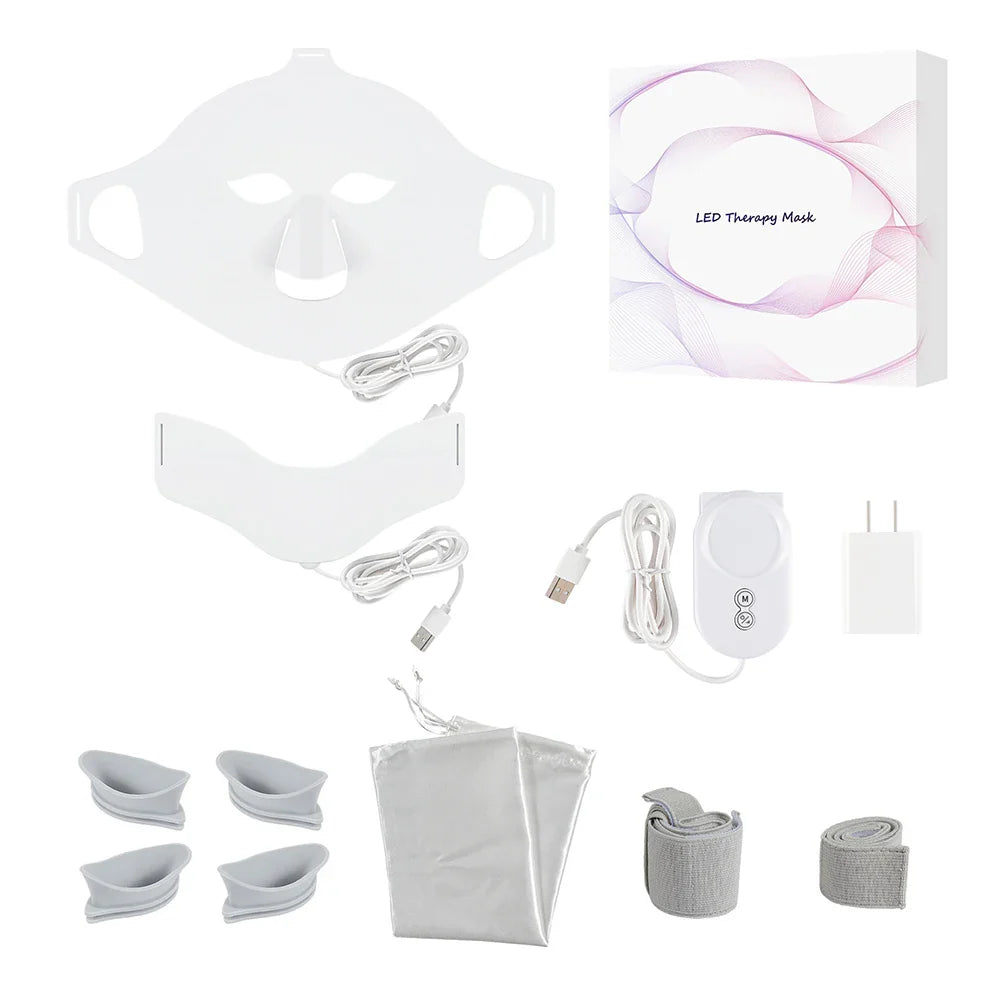 7 Colors LED Silicone Beauty Machine Skin Care Face Mask for Home Use