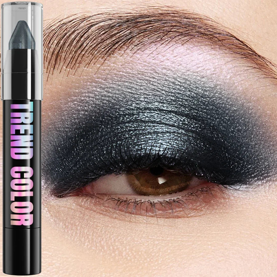 24 Colors Pearlescent Glitter Eyeshadow Eyeliner Pencil Waterproof Matte Nude Eye Shadow Eye Makeup Shimmer Highlighter Pen Tool