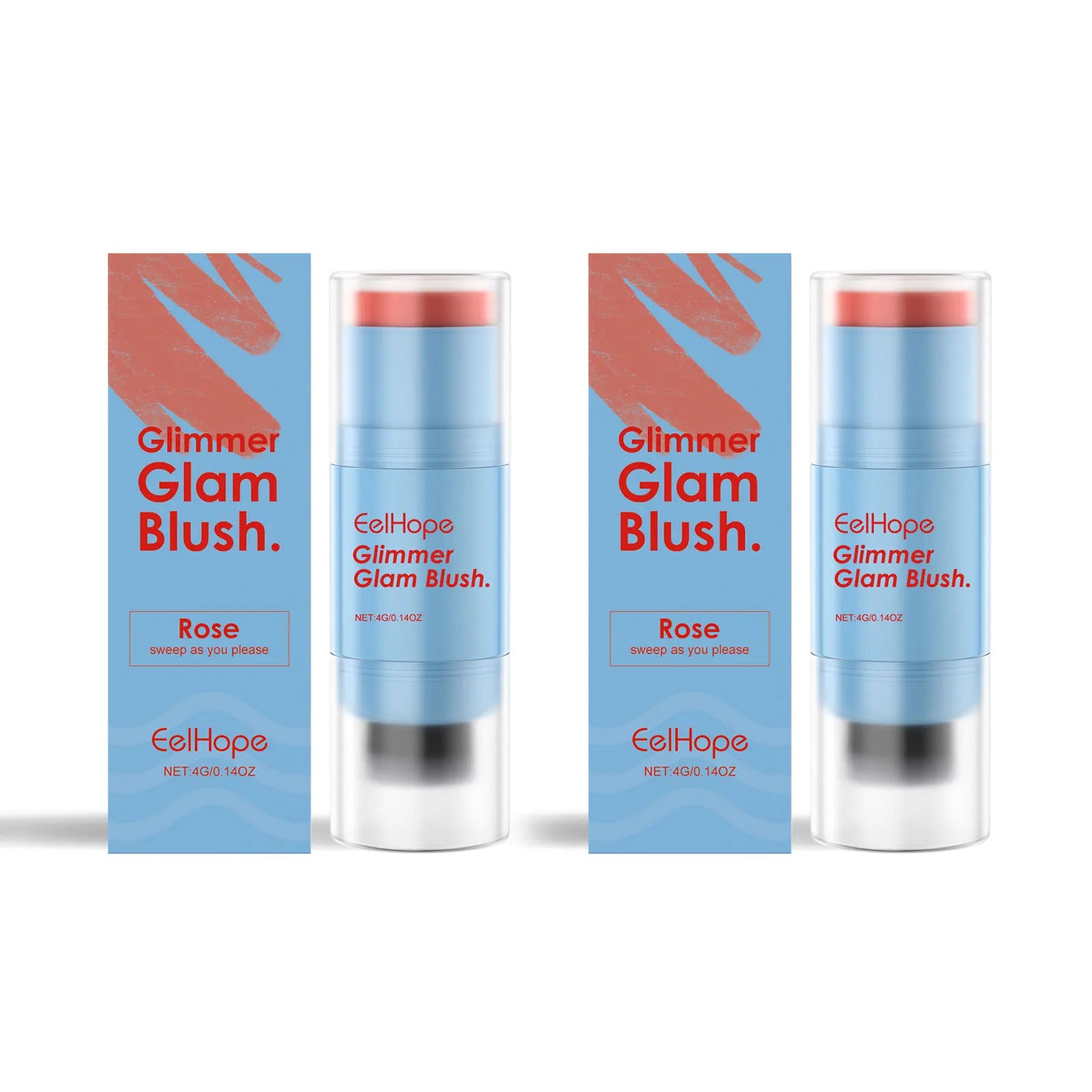 Blush Stick Double-Ended Natural Long Lasting Expansive Color Brightening Matte Makeup Monochrome Creamy Lips Cheek Rouge Makeup