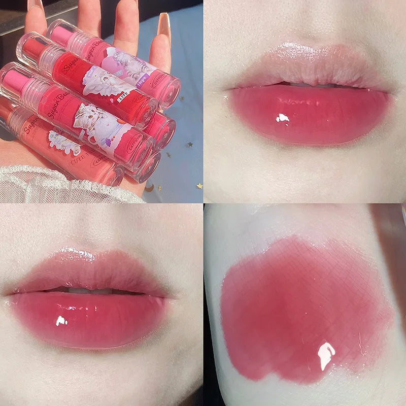 Crystal Jelly Lip Gloss Mirror Water Liquid Lipstick Moisturizing Long Lasting Sexy Lip Plumper Lip Tint Makeup Korean Cosmetics