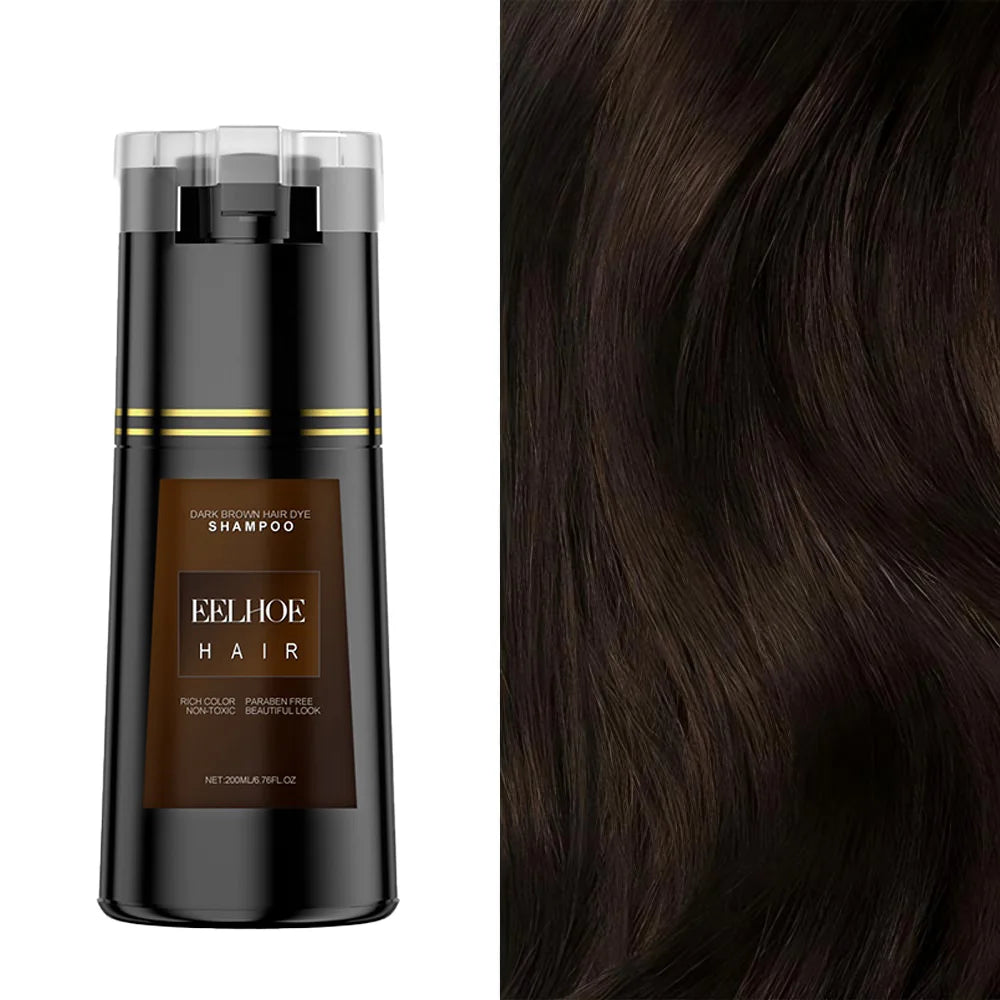 EELHOE Hair Dye Shampoo Nova Hair Instant Dye Shampoo Men Women Quick Easy Safe Hair Color Gray Hair Coverage Nourish Scalp