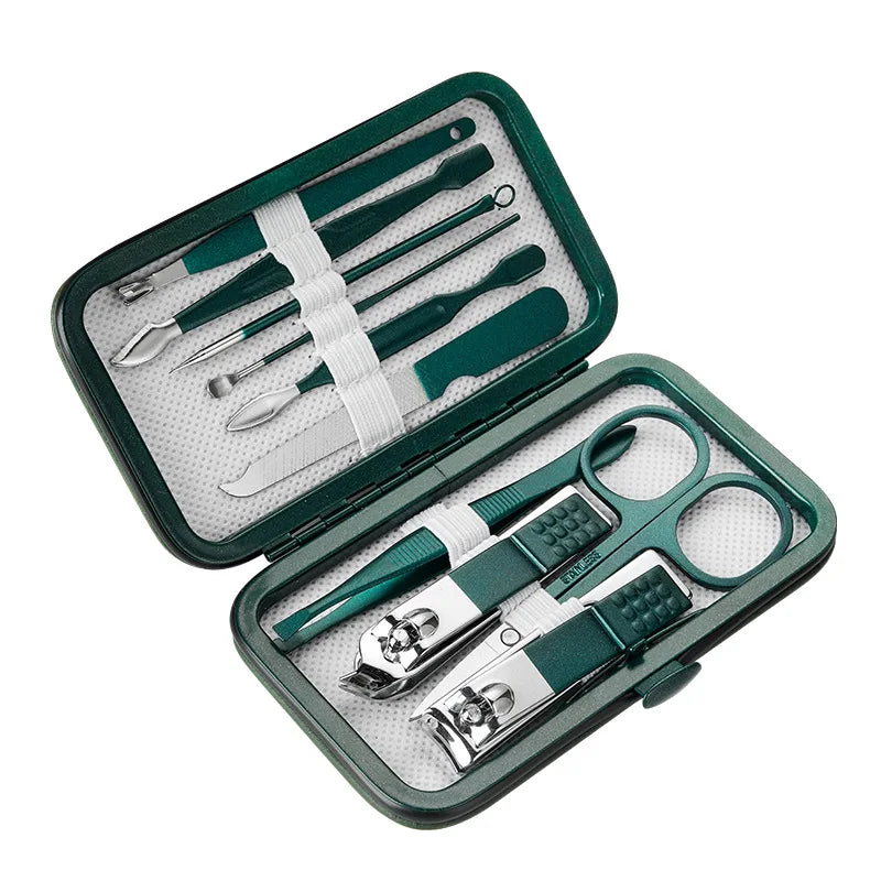 Manicure Set 19 pcs Full Function Kit Professional Stainless Steel Pedicure Sets Nail Clipper With Portable Case Idea Gift