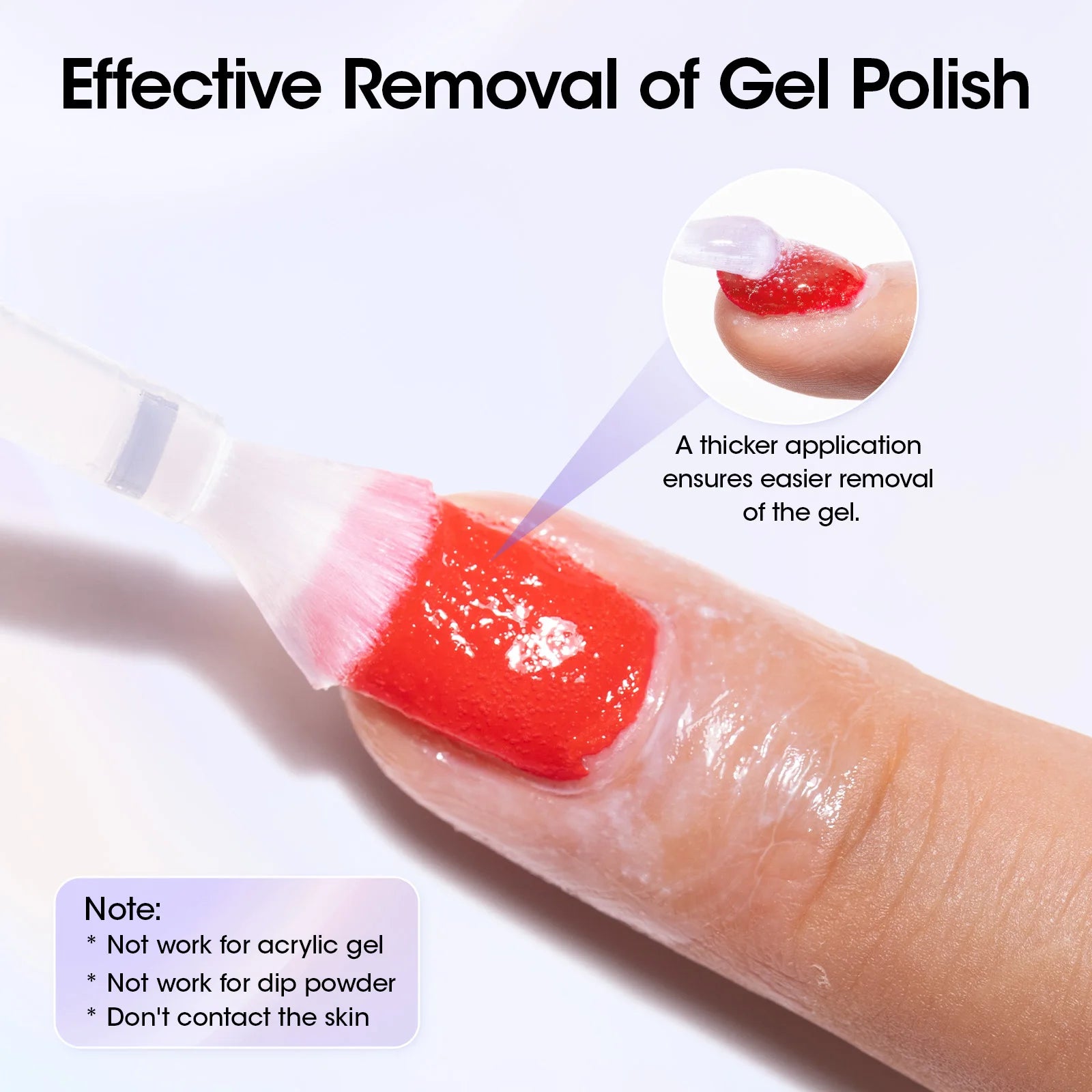 GELLEN Gel Nail Polish Remover 18ml 2pcs UV Gel Polish Remover Fast Gentle Remove No Foil No Soak Quick Easy Manicure Care