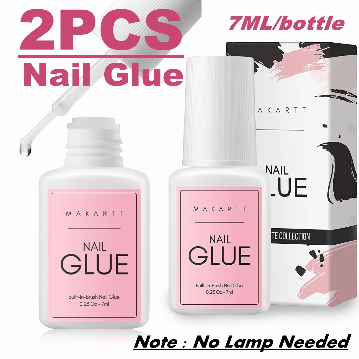 Makartt Super Strong Nail Glue and Glue Remover ,Quick Glue Debonder | Easy Removal with a Dropper Applicator For Press On Nails