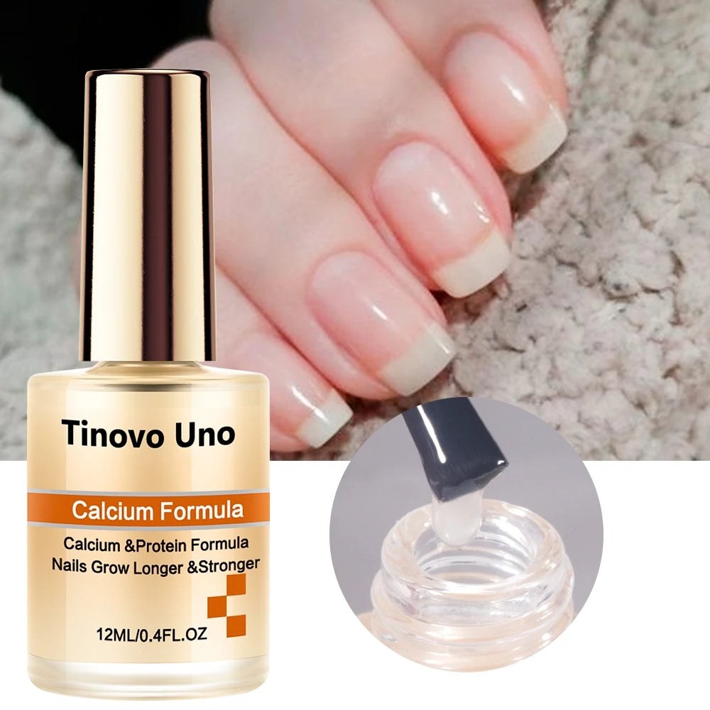 Tinovo Uno Hard Nail Serum Cuticle Oil Nail Polish Cares for Weak Brittle Cracked Nails Keratin Nail Hardener Strengthener Oil