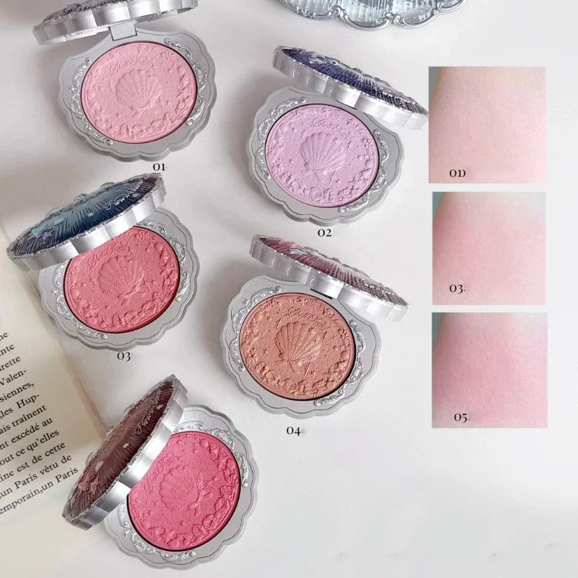 Flower Knows Shells Jewel Makeup Set for Women - Eyeshadow Blush Lip Glaze Full Kit - Gift Set