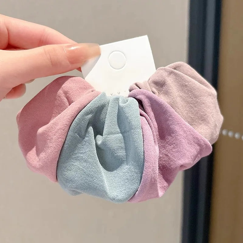 4 /5 Set Solid Widen Thicken Hair Band Ropes Women Ponytail Holder Hair Tie Scrunchies Fashion Hair Accessories