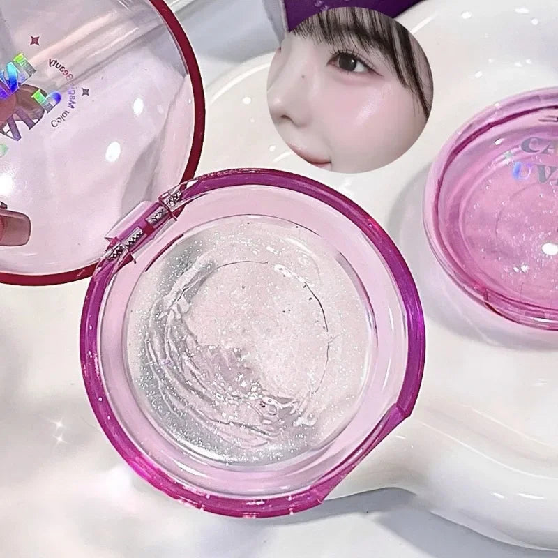 Violet Jelly Blusher Shining Color Changing Blush Face Makeup Glitter Blue Purple Tint Cheek Color Lasting Natural Rouge Cream