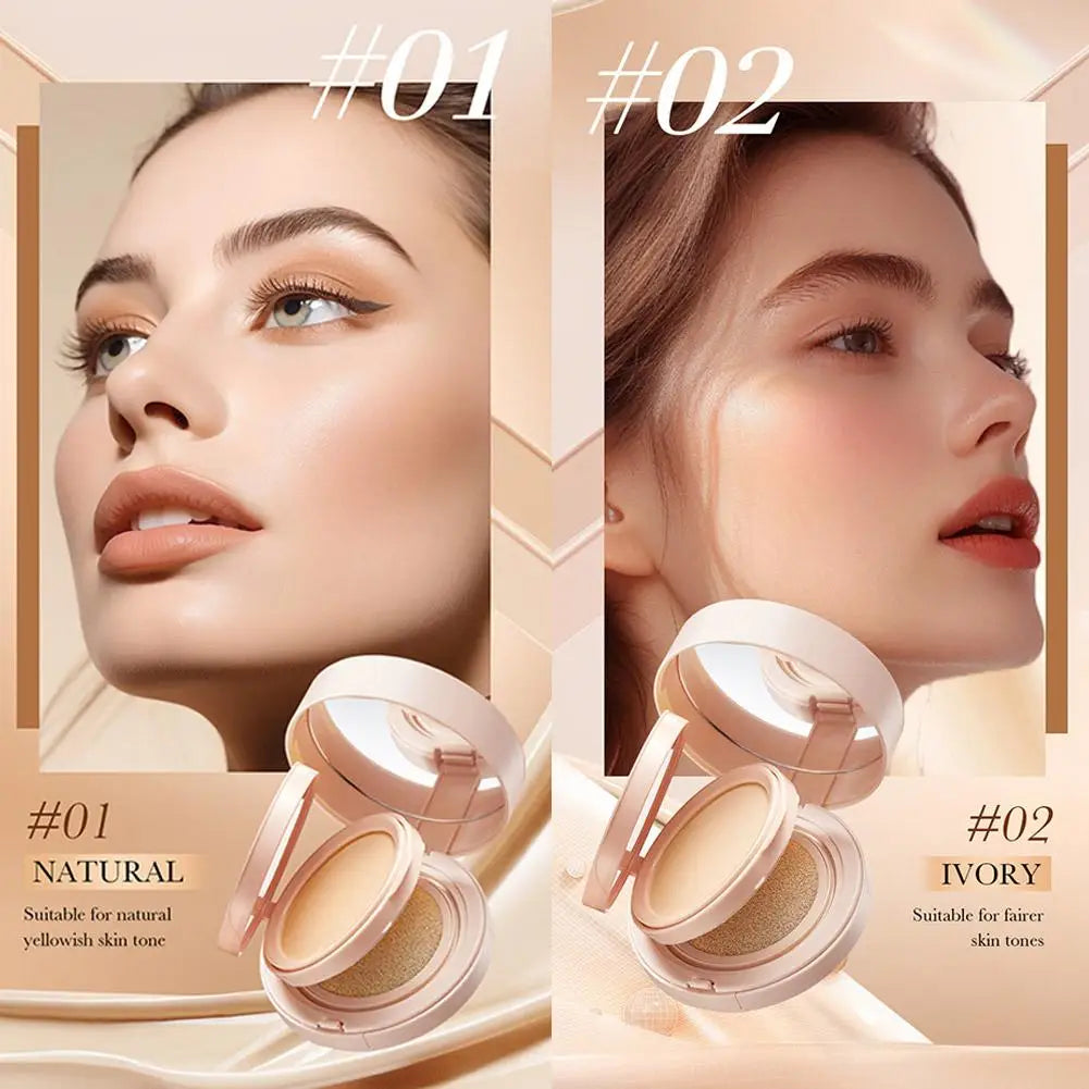 2-In-1 Matte Silky Moisturizing Foundation 24h Long Lasting Oil-control Air Cushion BB Cream Cushion Foundation