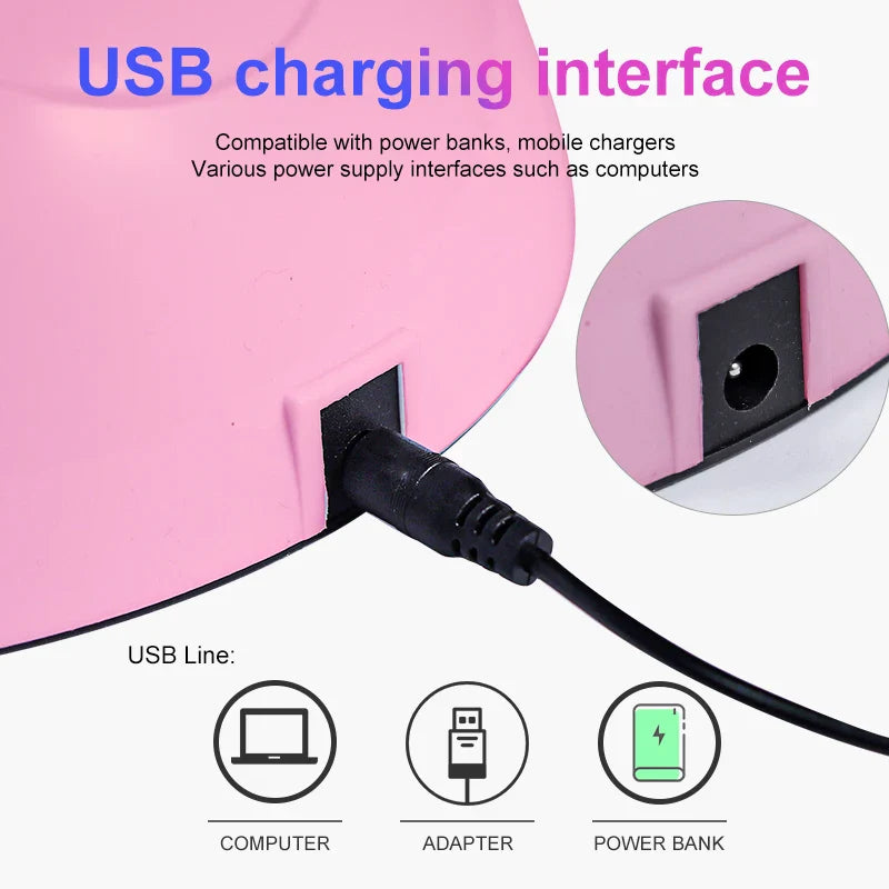 Professional Nail Dryer 18LEDS Nail Art Light with Auto Sensor Quickly Cures All UV Gel Nail Polish USB Dryer for Salon Tools