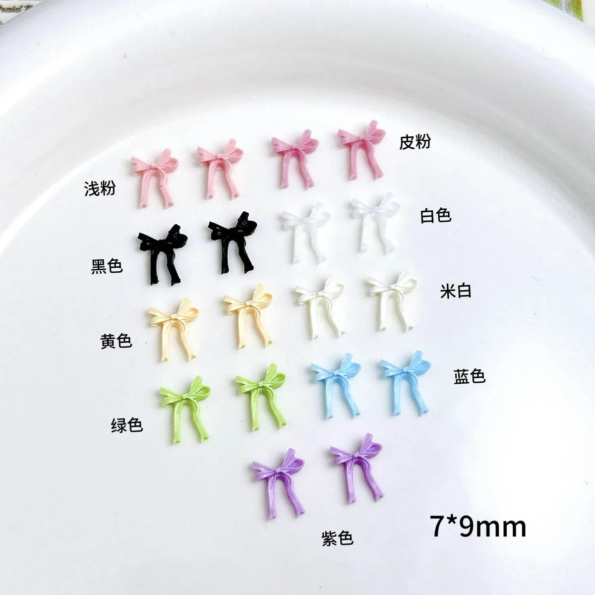 8Styies Bows Design Nail Art Aaccessories Mixed Colors Bow Macaron Cartoon 3D Ribbon Bow tie Resin Nail Charms DIY Manicure Tool