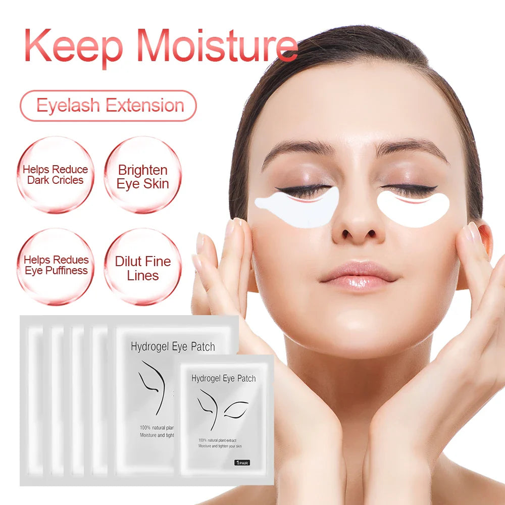50 Pairs Eyelash Extension Patch Hydrogel Patches Gel Pad Makeup Lash Lift Tools Under Eye Patch Pads for Eyelash Extension