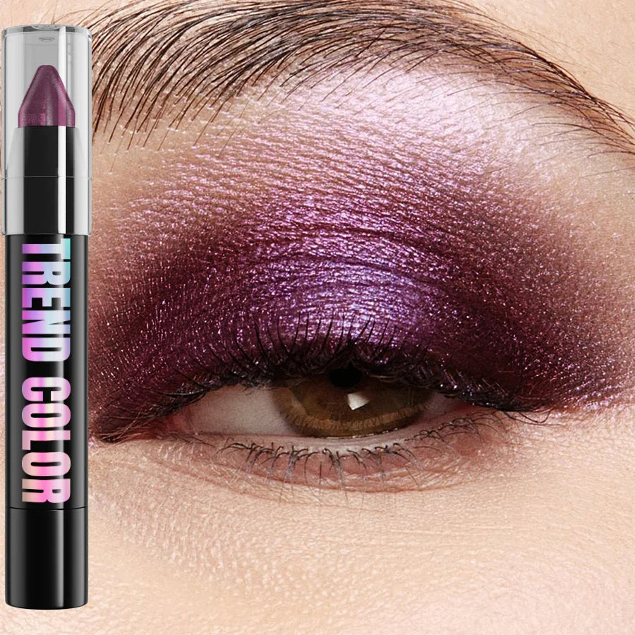 24 Colors Pearlescent Glitter Eyeshadow Eyeliner Pencil Waterproof Matte Nude Eye Shadow Eye Makeup Shimmer Highlighter Pen Tool