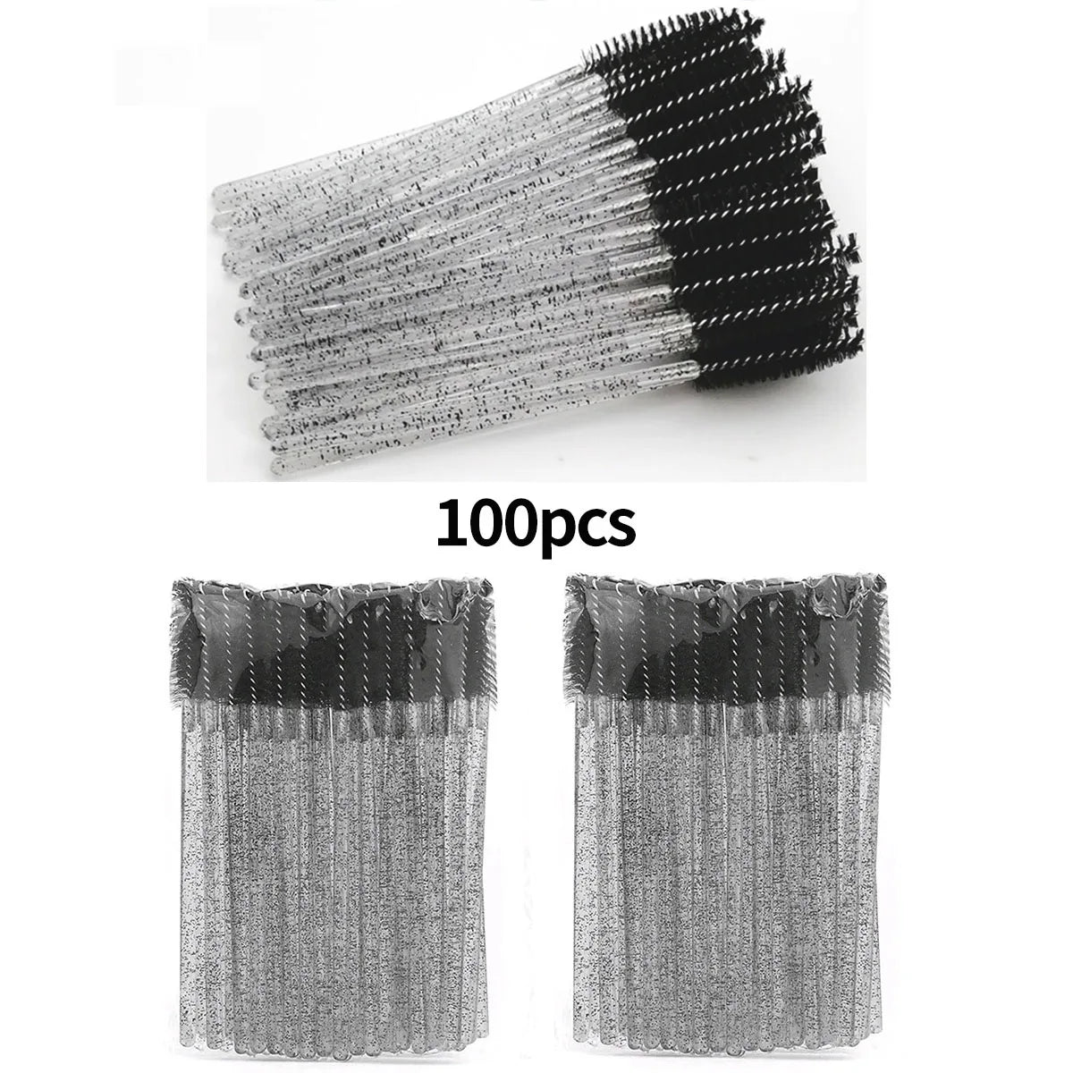 100pcs Disposable Eyelash Brushes Spoolies Micro Lash Mascara Wands Combs Wholesale for Eyelash Extension Makeup Cosmetic Tools