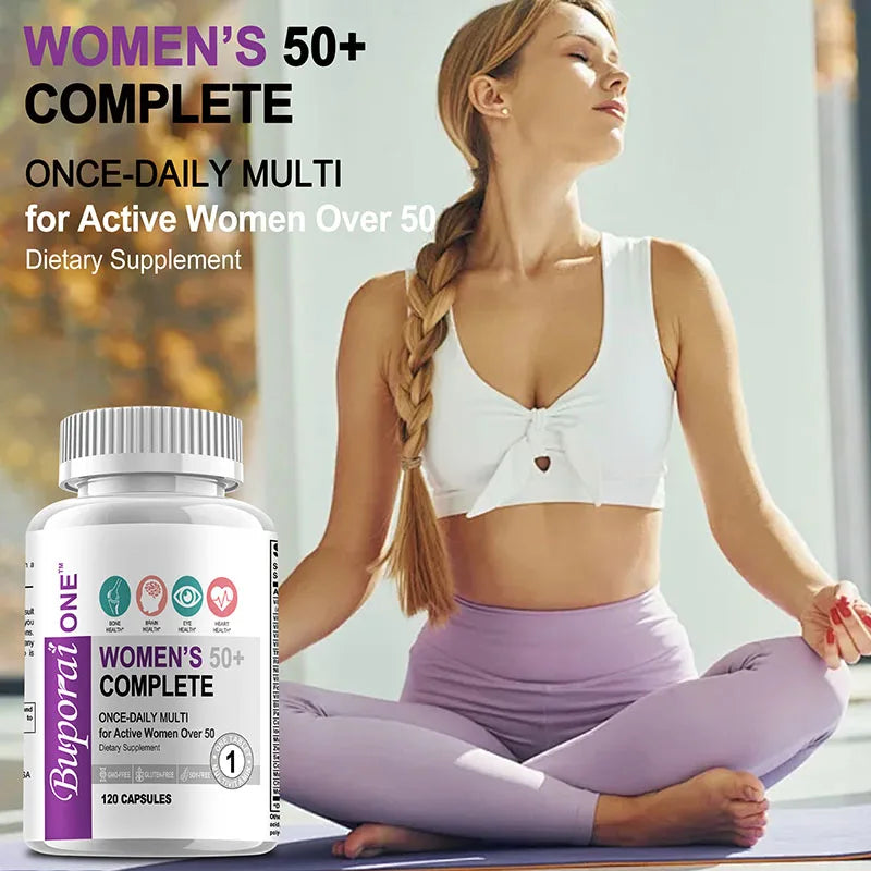 Women’s 50+ Complete Multivitamin - Supports Brain, Heart, Digestive and Immune System Health and Boosts Metabolism