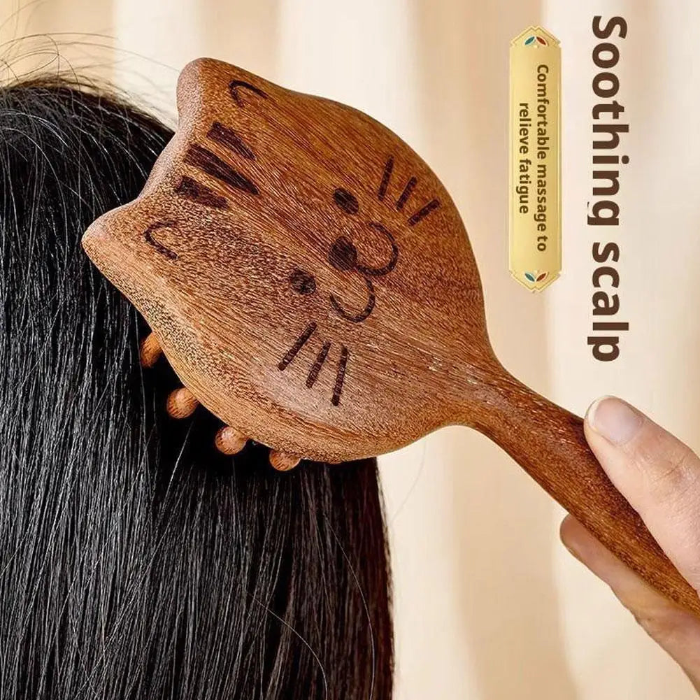 Sandalwood Scalp Massage Comb 28 Coarse Toothed Head Hair Body Massage Guasha Scraping Comb Wooden Wide Tooth Massage Comb