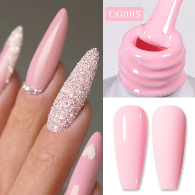 BORN PRETTY Jelly Nude Gel Nail Polish 10ml Light Pink Peach Translucent Color UV Light Cure Gel Varnish Nail Art DIY at Home