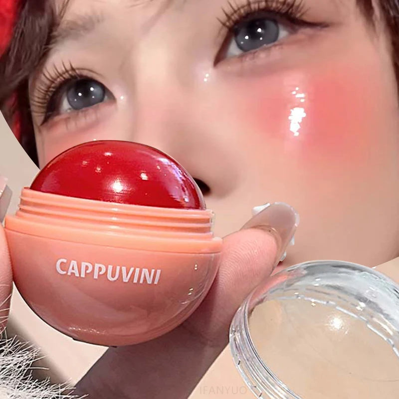 Cappuvini Juice Blush Ball Water Light Blusher Brightening Face Easy Color Multi-Use Blush Makeup Suitable for Lips and Cheeks