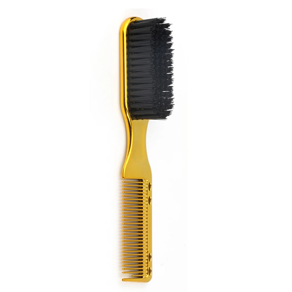 Double-sided Professional Barber Neck Brush Comb Black Small Hair Styling Comb Shaving Beard Salon Carving Duster Cleaning Brush