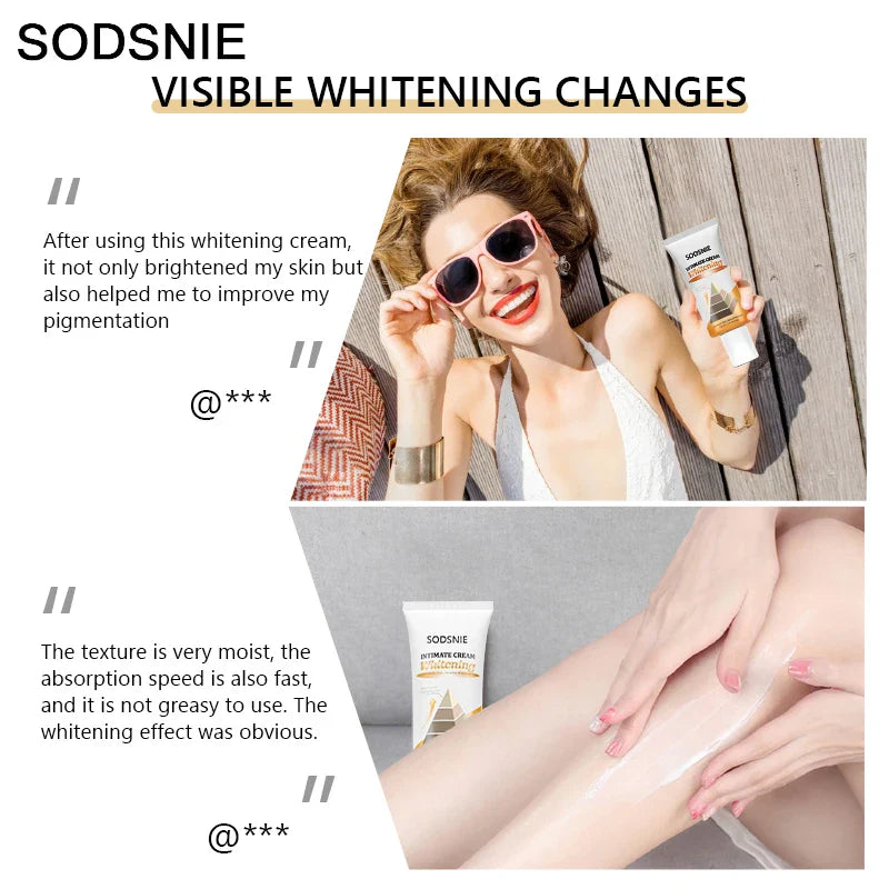 Intimate Whitening Cream Moisturizing Improve Dullness Lighten Dark Spots Improve Pigmentation Private Area Brighten 50g