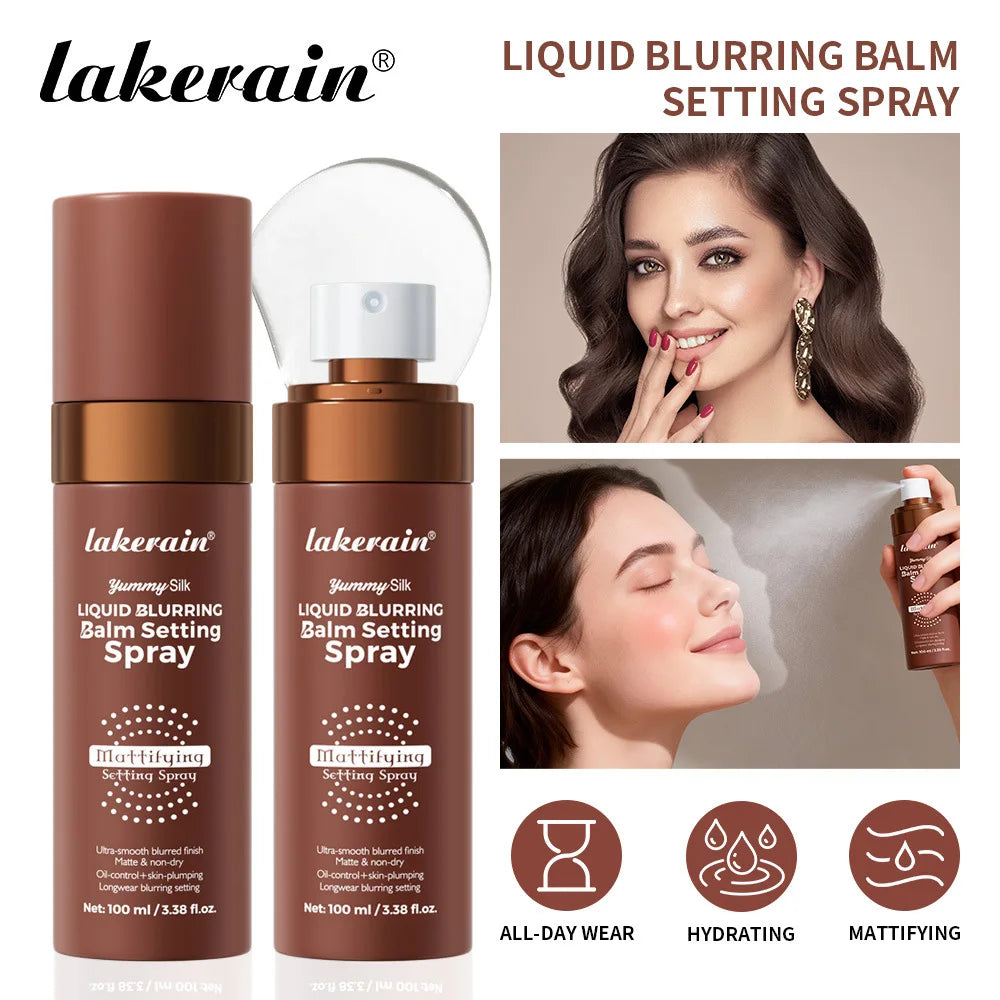 Lakerain Waterproof Makeup Fixing Setting Spray Quick Dry Long Lasting Oil Control Moisturizing Natural Refreshing Makeup Spray