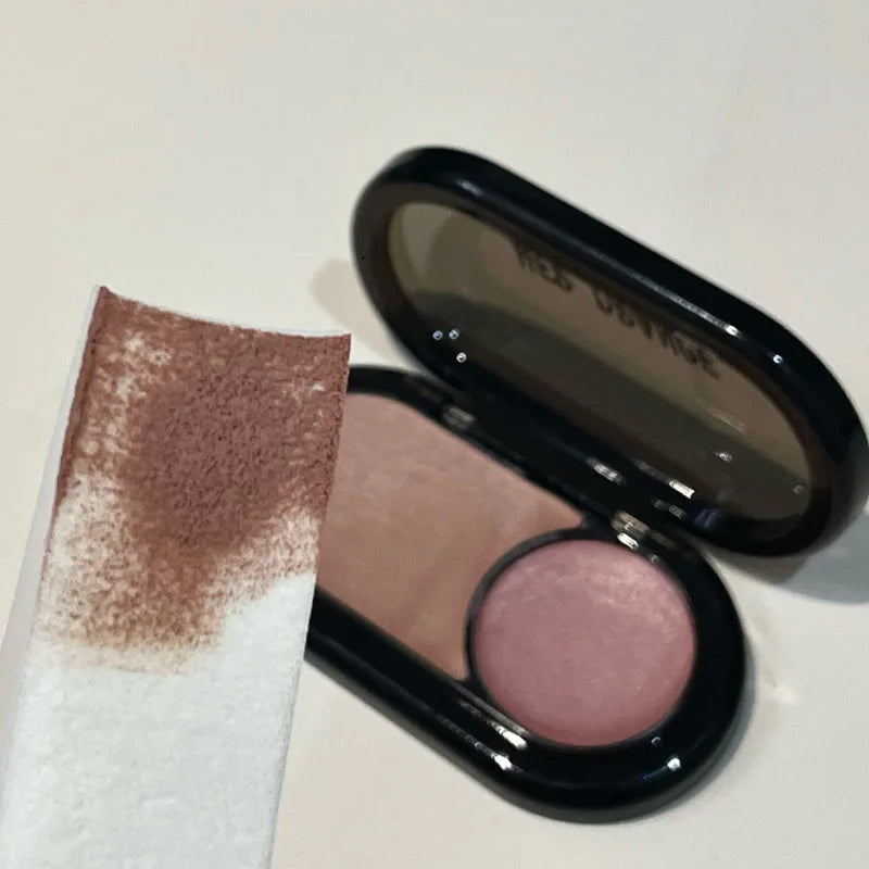 Herorange Crimson Shadow Dual-Color Multi-Use Cream Has a Fine Texture, Long-Lasting Color, Natural Nude Makeup, Pearlescent Matte Highlighter Blush Cosmetics