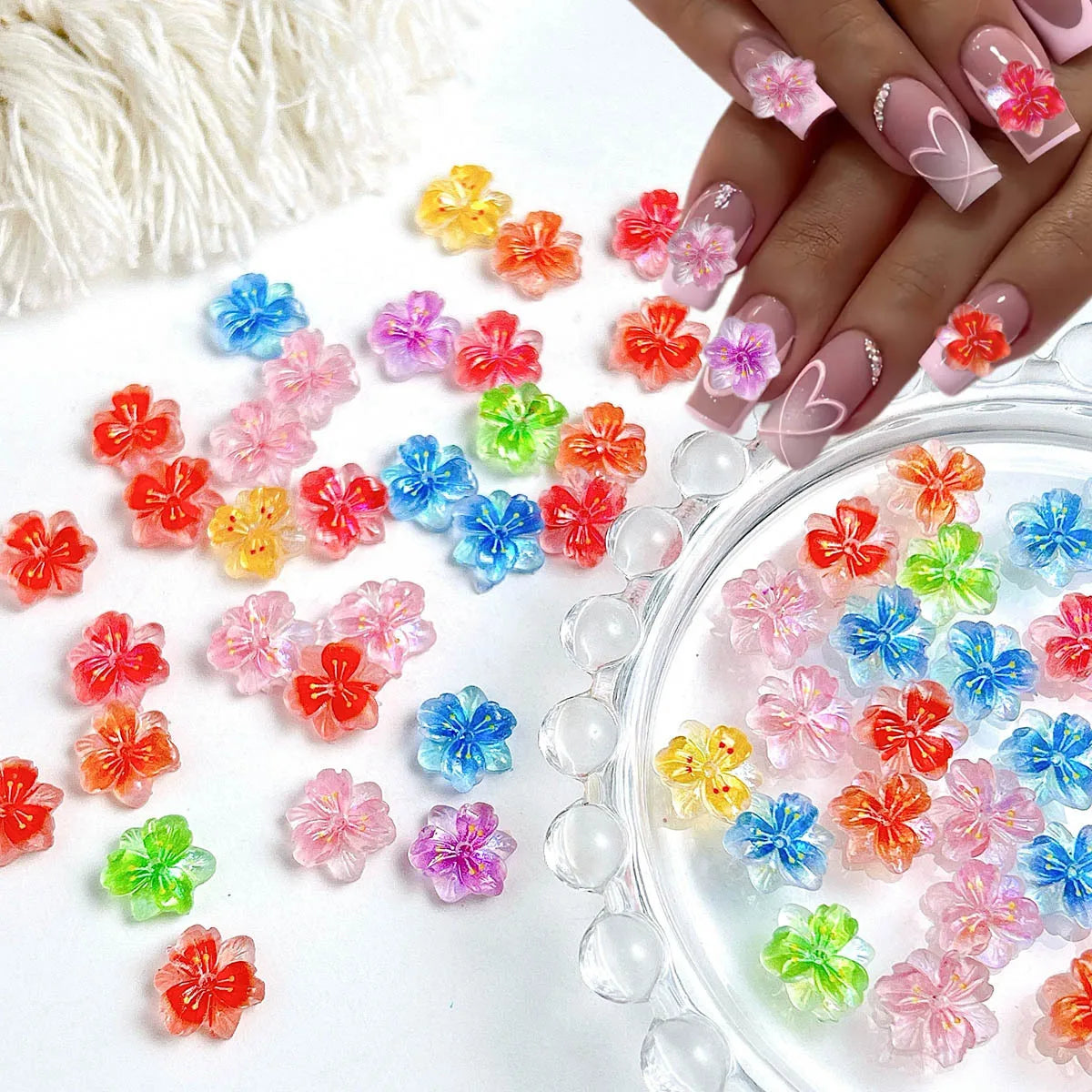 50Pcs Cute Insect Ladybug Nail Charms 3D Resin Ladybugs Nail Art Rhinestones 8*10mm Summer Manicure Decoration Ladybug DIY FT5*