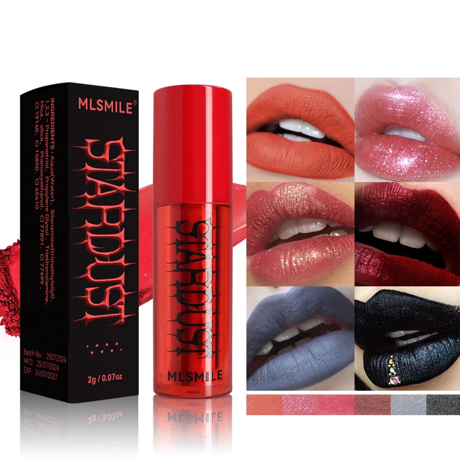 6 Colors Matte Lipstick Waterproof Sexy Gray Black Lip Gloss Shiny Lip Tint Festive Style Lasting Makeup Tool Korean Cosmetics