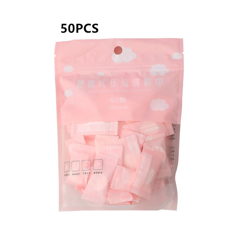 20/50PCS Mini Compressed Towel Disposable Capsules Towels Magic Face Care Tablet Outdoor Travel Cloth Wipes Paper Tissue