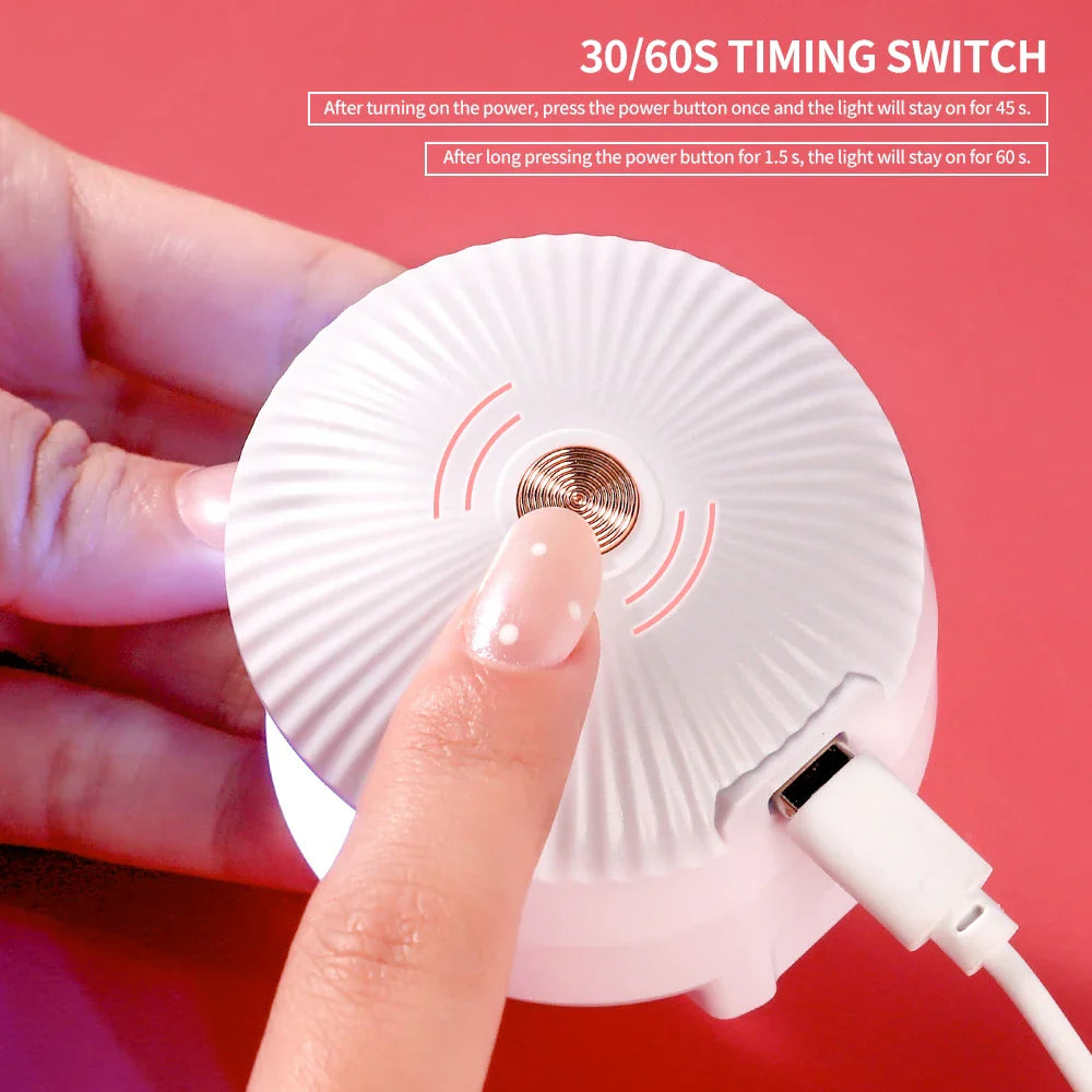 Mini Nail Dryer UV LED Lamp Machine Shell Single Finger Phototherapy Machine for Nails UV Gel Polish Quick Drying Manicure Tools