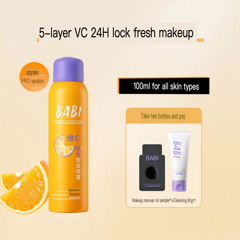 BABI Setting Spray For Oil Control, Vitamin C Long-lasting Setting Spray For Water Resistance And No Makeup Fading