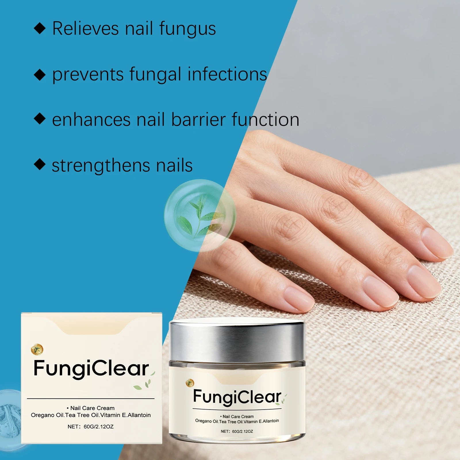 Strengthening Nail Care Cream for Brittle Weak Nails Gentle Moisturizing Shiny Nails Hand Foot Daily Care Soothes Dry Cuticles