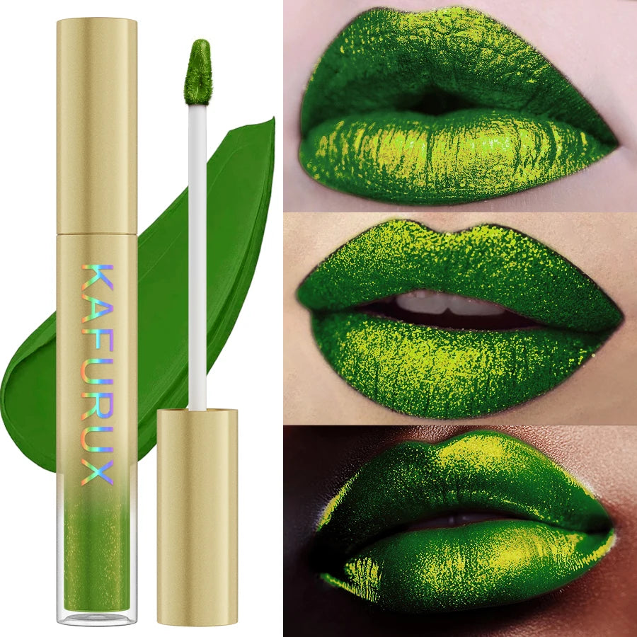 14 Colors Glitter Lip Glaze Hydrating Red Pink Metallic Lip Tint Highly Pigment Lip Gloss Korean Makeup for Women Cosmetics Gift