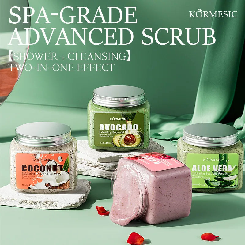 KORMESIC avocado body facial scrub Cream Lotion Moisturizing Deep Cleansing Gentle Tender Face Exfoliation Skin Care Product