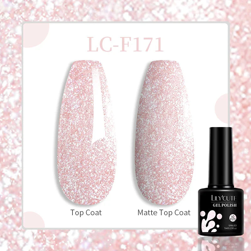 LILYCUTE 7ML Eggshell Gel Nail Polish White Black Material Semi Permanent Autumn Varnish With Any Color Gel Soak Off UV Manicure