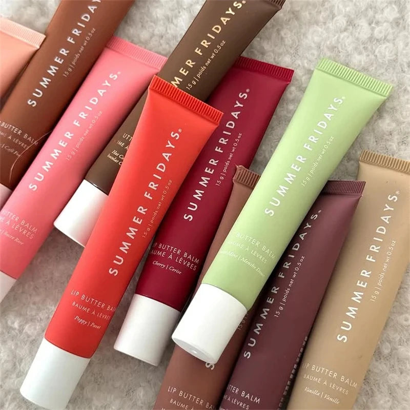 Summer Friday's Vanilla Beige Lip Balm Moisturizing Transparent Lipstick Set Smooth Soft Tube Mirror Lip Gloss Lip Blum Makeup