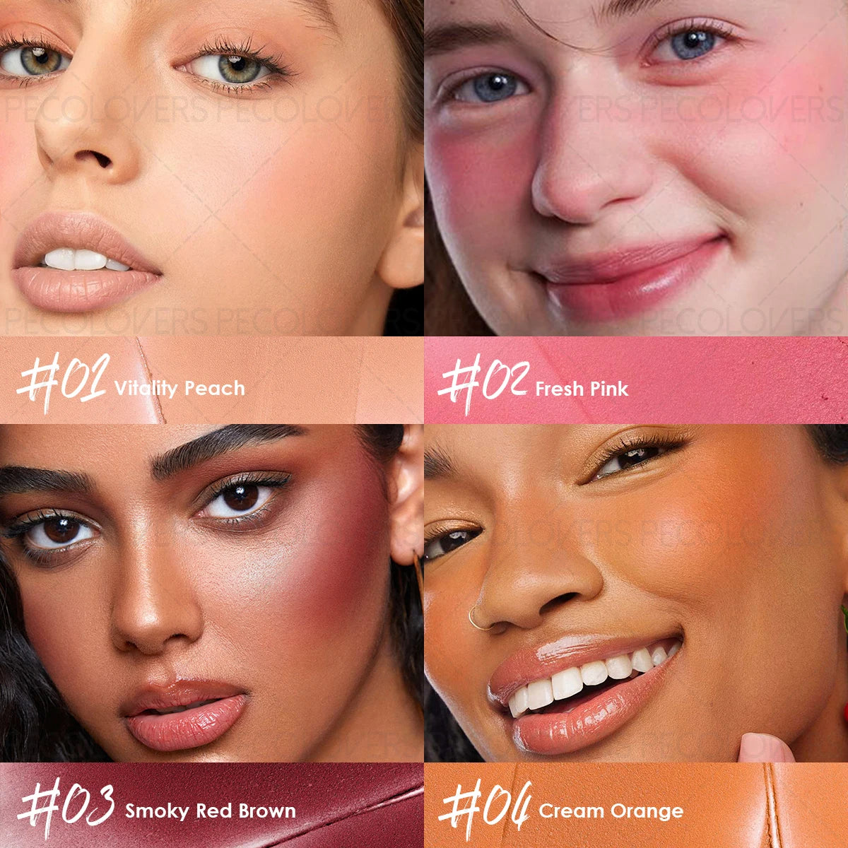 1PC Matte Blush & Lip Gloss - Creamy Mashed Potato Texture, Effortless To Apply, Richly Pigmented, Long-Wearing, Christmas Gift