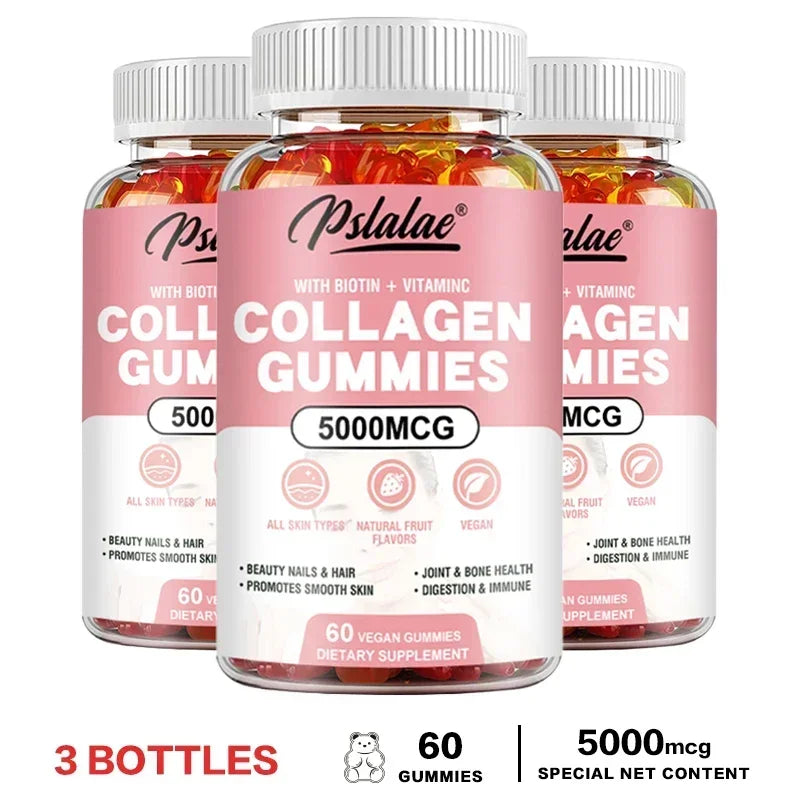 Collagen Gummies - Whitening Skin Beauty, Anti-aging, Smooth and Firm Skin, Reduce Wrinkles