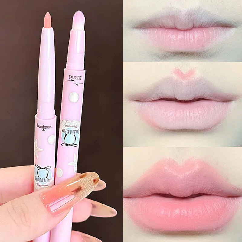 Mist Pink Peach Matte Lipliner Pen Waterproof Plumping Quick-dry 2 in 1 Lipstick Pencil Natural Lip Liner Outline Contour Makeup