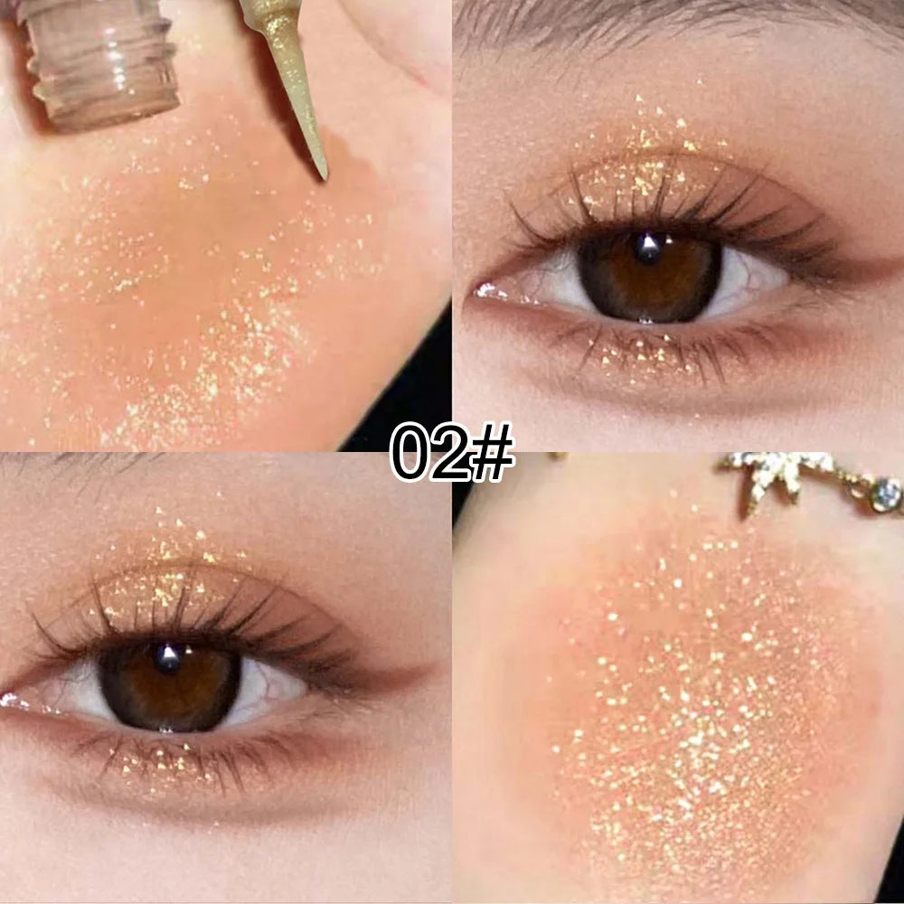 Kakashow Mist Eyeshadow Liquid Matte Pearlescent Shimmer Brightens Earth-colored Liquid Eyeshadow, Complete Eyemakeup in 3 Min