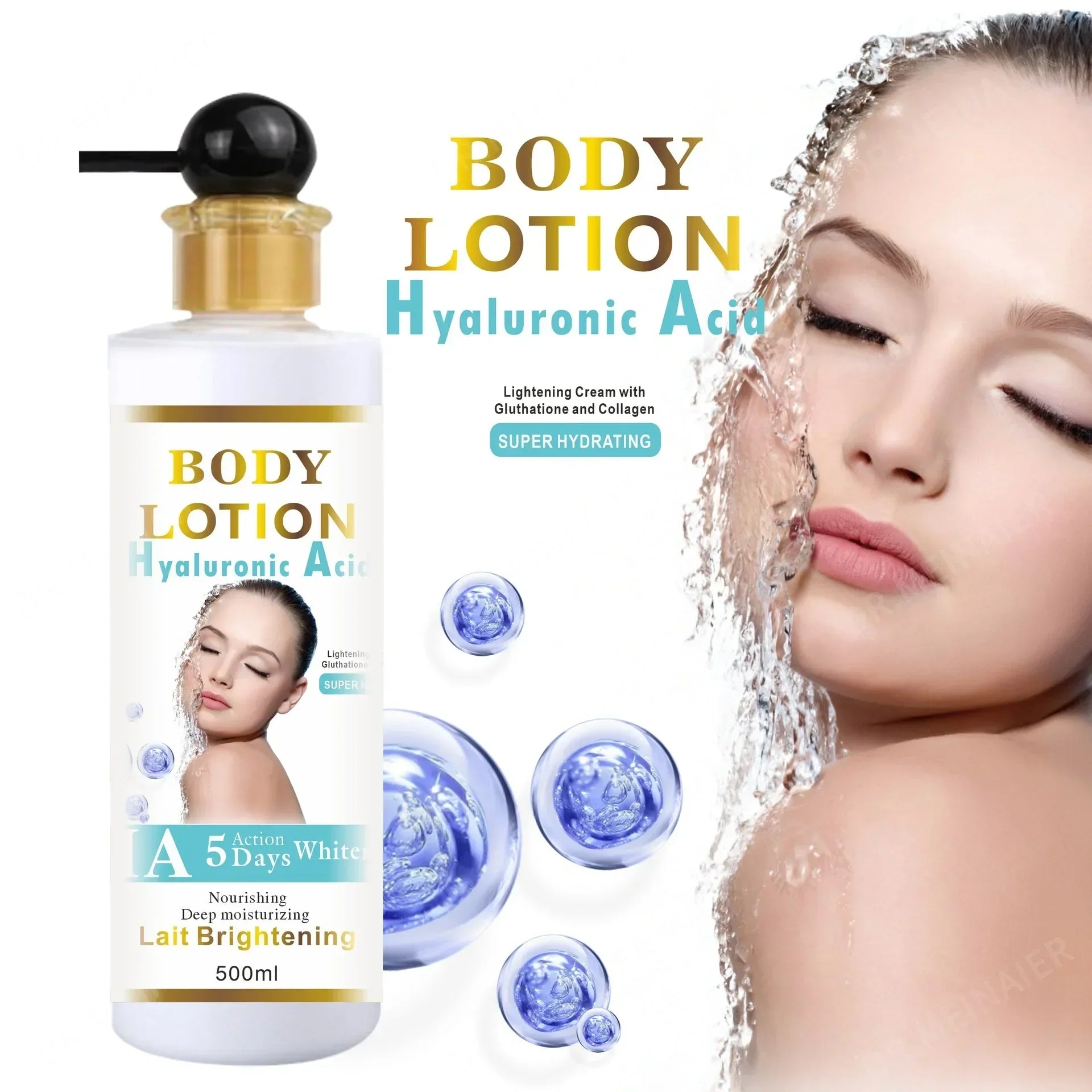 500ml Argan Whitening Body Lotion Moisturizing Refreshing and Not Greasy Body Cream Kojic Acid and Carrot Body Lotion