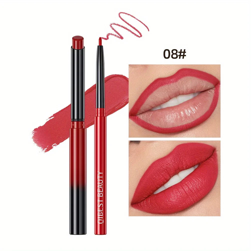 1+1 Matte Lip Set Matte Lipstick&Lip Liner Color Rendering Long Lasting Waterproof Valentine's Day Gifts Contain Plant Squalene