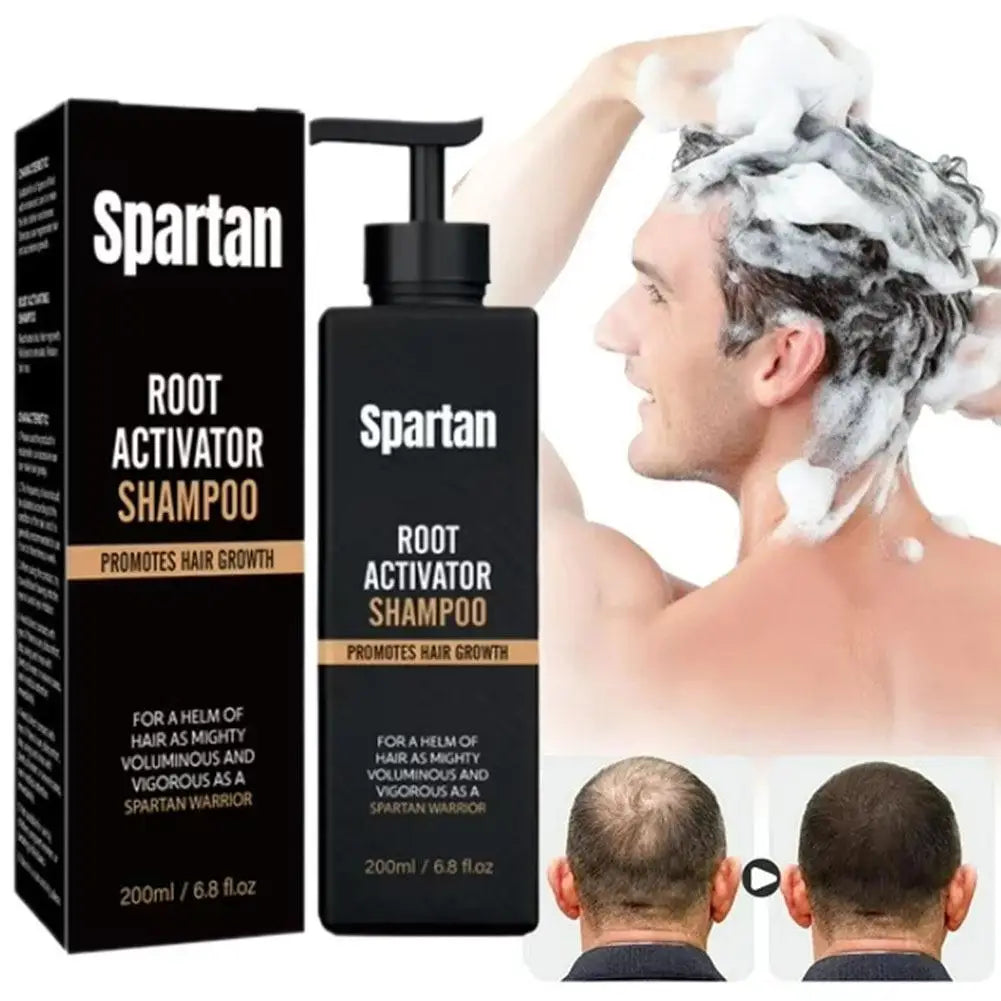 Spartan Root Activator Shampoo 200ml -Promotes Hair Growth, Strengthens Roots, Reduces Hair Loss & Fluffy Hair for Thinning Hair